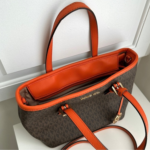 Michael Kors Orange Small Tote - Picture 4 of 7